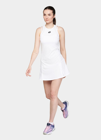 Белое спортивное платье Lotto с логотипом