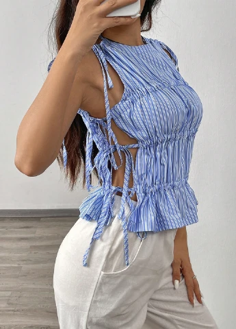 Блакитна блуза SHEIN