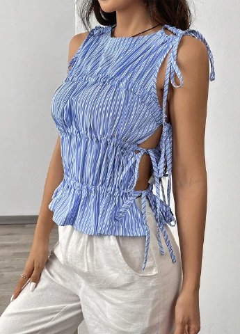 Блакитна блуза SHEIN