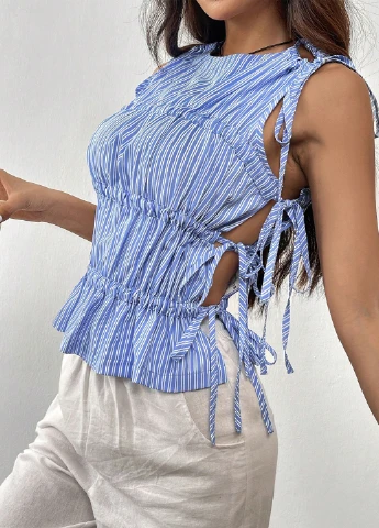 Блакитна блуза SHEIN