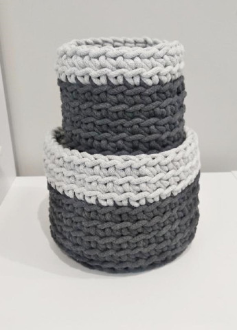 Набор вязаных корзинок органайзеров для мелочей косметики украшений ручной работы (23594-Нов) Francesco Marconi (251880038)