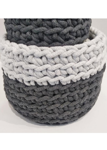 Набор вязаных корзинок органайзеров для мелочей косметики украшений ручной работы (23594-Нов) Francesco Marconi (251880038)