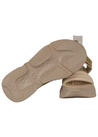 Бежевые женские босоножки 198348 Pino Dangio на липучке