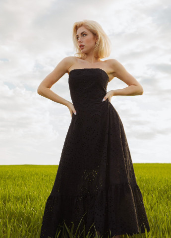 Черное повседневный платье Gepur однотонное