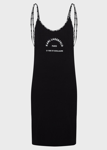 Чорна кежуал сукня а-силует Karl Lagerfeld з логотипом