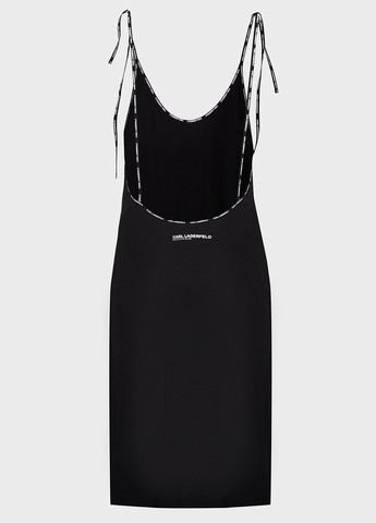 Чорна кежуал сукня а-силует Karl Lagerfeld з логотипом