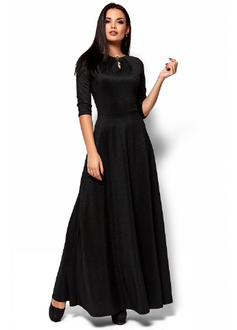 Черное вечернее платье макси Karree однотонное