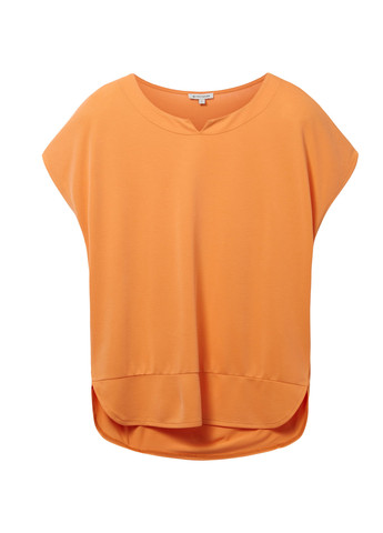 Светло-оранжевая летняя футболка Tom Tailor
