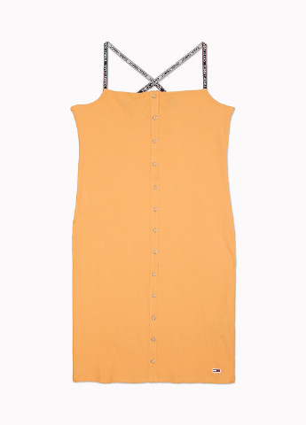 Оранжевое кэжуал платье Tommy Hilfiger однотонное