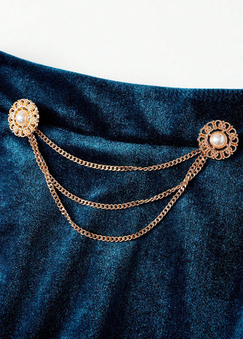 Морской волны вечерний, кэжуал однотонная юбка SHEIN клешированная