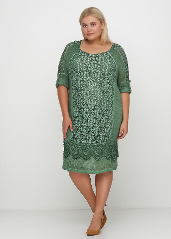 Зелена кежуал сукня на підкладі Made in Italy однотонна