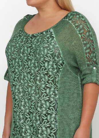 Зеленое кэжуал платье на подкладе Made in Italy однотонное