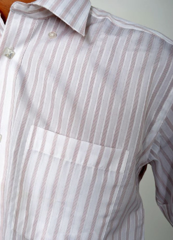 Молочная кэжуал рубашка в полоску Ager