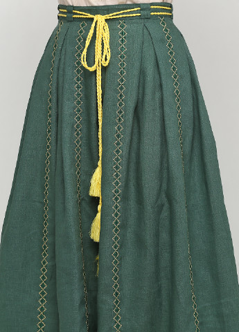 Зеленая кэжуал с орнаментом юбка Lugin клешированная