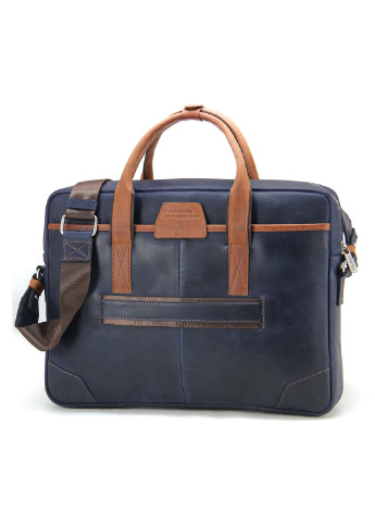 Сумка шкіряна для ноутбука 15,6 ', MackBook 16' 717 BL-R синя Tom Stone (239785440)