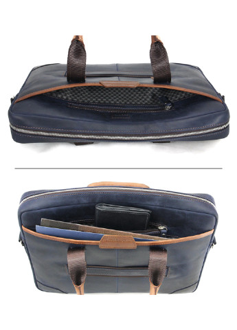 Сумка шкіряна для ноутбука 15,6 ', MackBook 16' 717 BL-R синя Tom Stone (239785440)