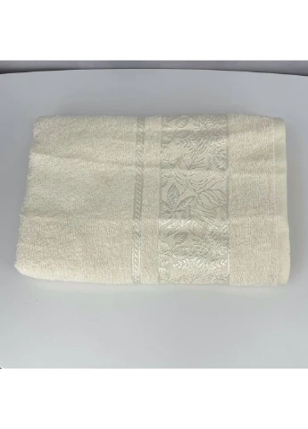 Полотенце банное махровое Febo Vip Cotton Botanik Турция 6379 молочное 70х140 см No Brand комбинированный