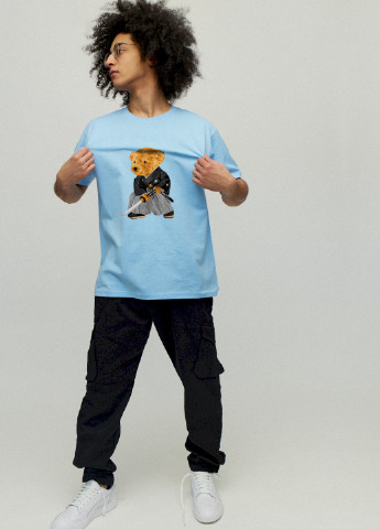 Голубая футболка мужская YAPPI