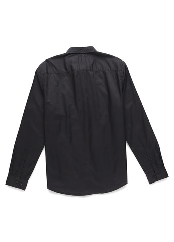 Черная кэжуал рубашка однотонная Yourturn