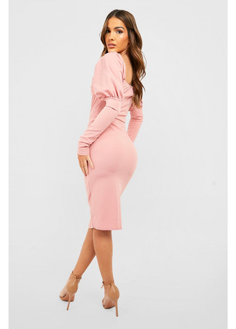 Світло-рожева святковий сукня футляр Boohoo однотонна