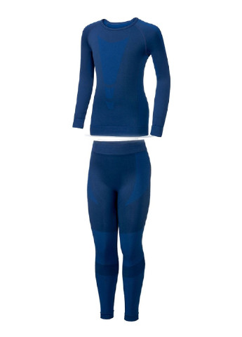 Термокостюм (лонгслів, легінси) Crivit однотонний синій спортивний
