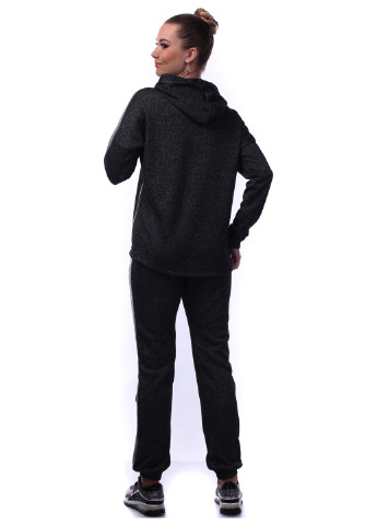 Костюм (худи, брюки) Alpama брючный однотонный тёмно-серый спортивный