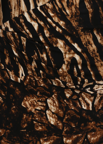 Темно-коричневое коктейльное платье Roberto Cavalli с абстрактным узором