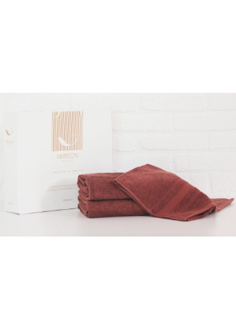 Mirson полотенце набор банный №5071 elite softness brown 50х90, 70х140, 100х1 (2200003960914) коричневый производство - Украина