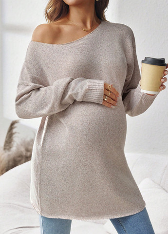 Кремовий демісезонний джемпер для вагітних джемпер SHEIN