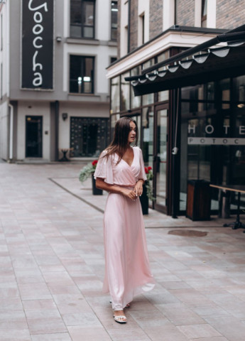 Розовое вечернее платье FashionYouWant однотонное