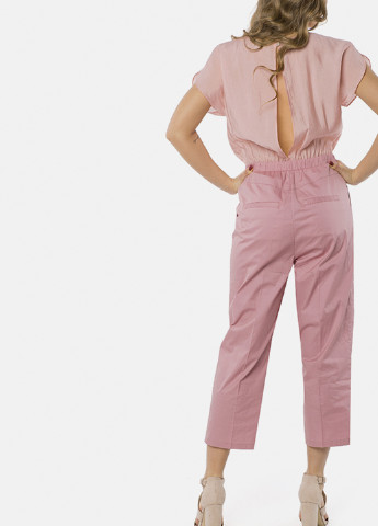 Комбинезон MR 520 комбинезон-брюки однотонный розовый кэжуал