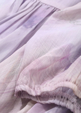 Рожево-лілова вечірня, кежуал сукня з спідницею-сонце, в стилі армпір SHEIN тай-дай