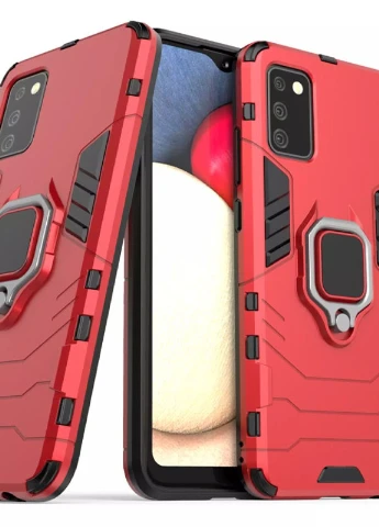 Ударостійкий чохол Transformer Ring for Magnet для Samsung Galaxy A02s Червоний / Dante Red (is_00000042910_1) Epik (238479748)