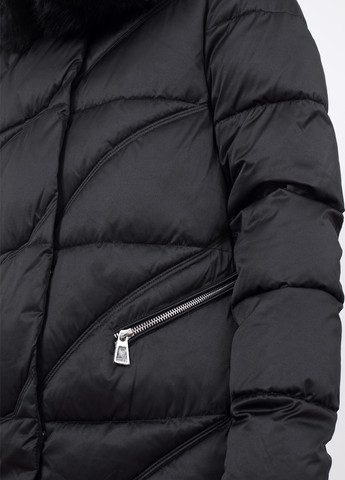 Черная демисезонная куртка куртка-пальто ZLLY