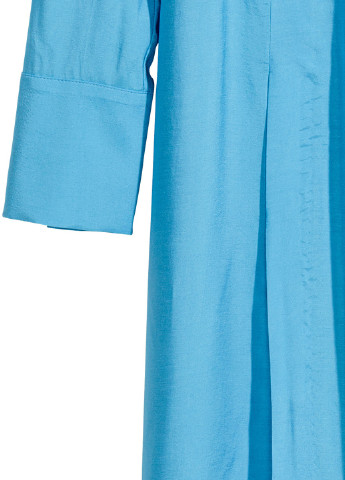 Блакитна кежуал сукня H&M однотонна