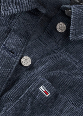 Темно-синее кэжуал платье рубашка Tommy Jeans однотонное