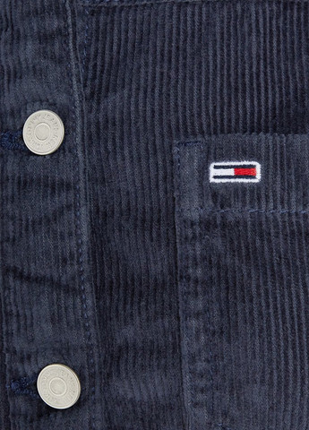 Темно-синее кэжуал платье рубашка Tommy Jeans однотонное