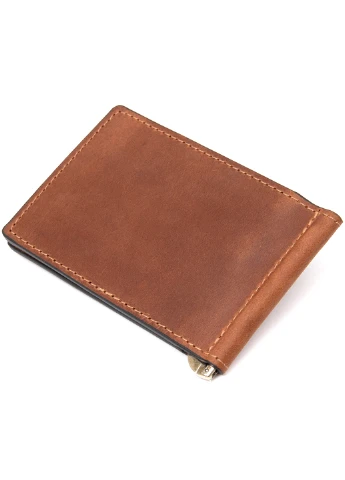 Чоловік шкіряний затиск для грошей 12х8х0,7 см Grande Pelle (250096739)