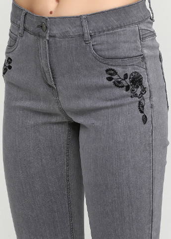 Джинси Brandtex Collection завужені меланжі сірі джинсові