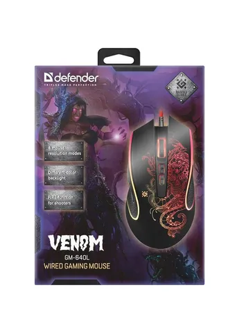 Мишка Venom GM-640L Black (52640) Defender (253547244)