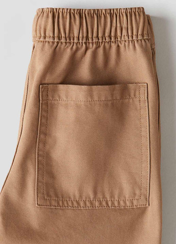 Темно-бежевые кэжуал демисезонные брюки зауженные H&M