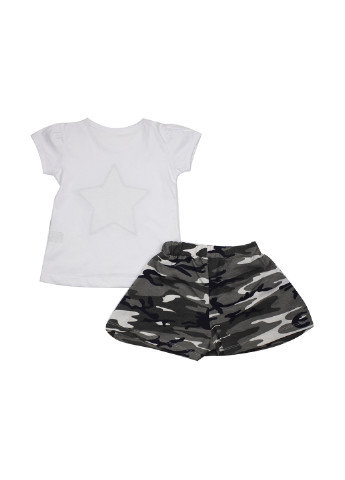 Сірий літній костюм (футболка, спідниця) Betus bebe