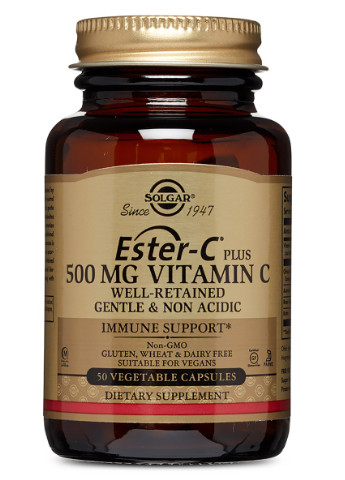 Вітамін С 500 мг, Ester-C Ascorbate Complex,, 50 гелевих капсул Solgar (228292335)