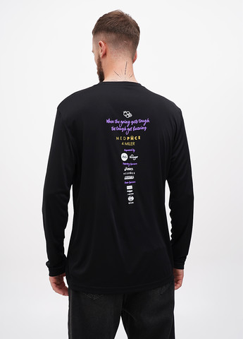 Лонгслів Sport-Tek напис чорний спортивні поліестер