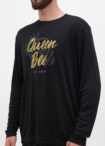 Лонгслів Sport-Tek напис чорний спортивні поліестер