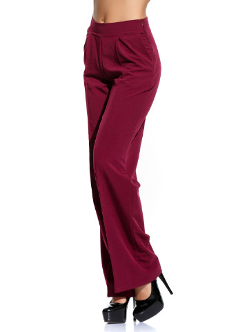 Темно-вишневые классические демисезонные брюки Charm Collection