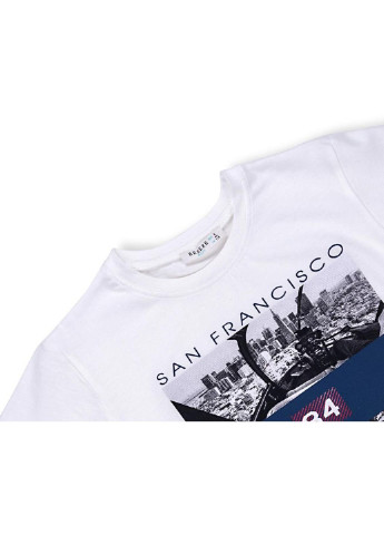 Бежевая демисезонная футболка детская "84" (10154-128b-beige) Breeze