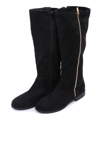 Женские черные сапоги New Look с молнией и на низком каблуке