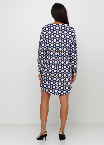 Синее кэжуал платье H&M с геометрическим узором