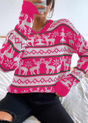 Рожевий зимовий джемпер джемпер SHEIN